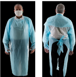 CPE Disposable Isolation Gowns - Pack of 100 ($.90) per Gown)