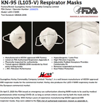 KN95 RESPIRATOR MASKS FDA CERTIFIED - PACK OF 2 ($2.50/mask)